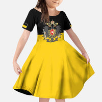 Austrian Empire 1804–1867 Family Matching Summer Maxi Dress and Hawaiian Shirt Flag Style