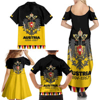 Austrian Empire 1804–1867 Family Matching Summer Maxi Dress and Hawaiian Shirt Flag Style