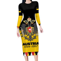 Austrian Empire 1804–1867 Long Sleeve Bodycon Dress Flag Style