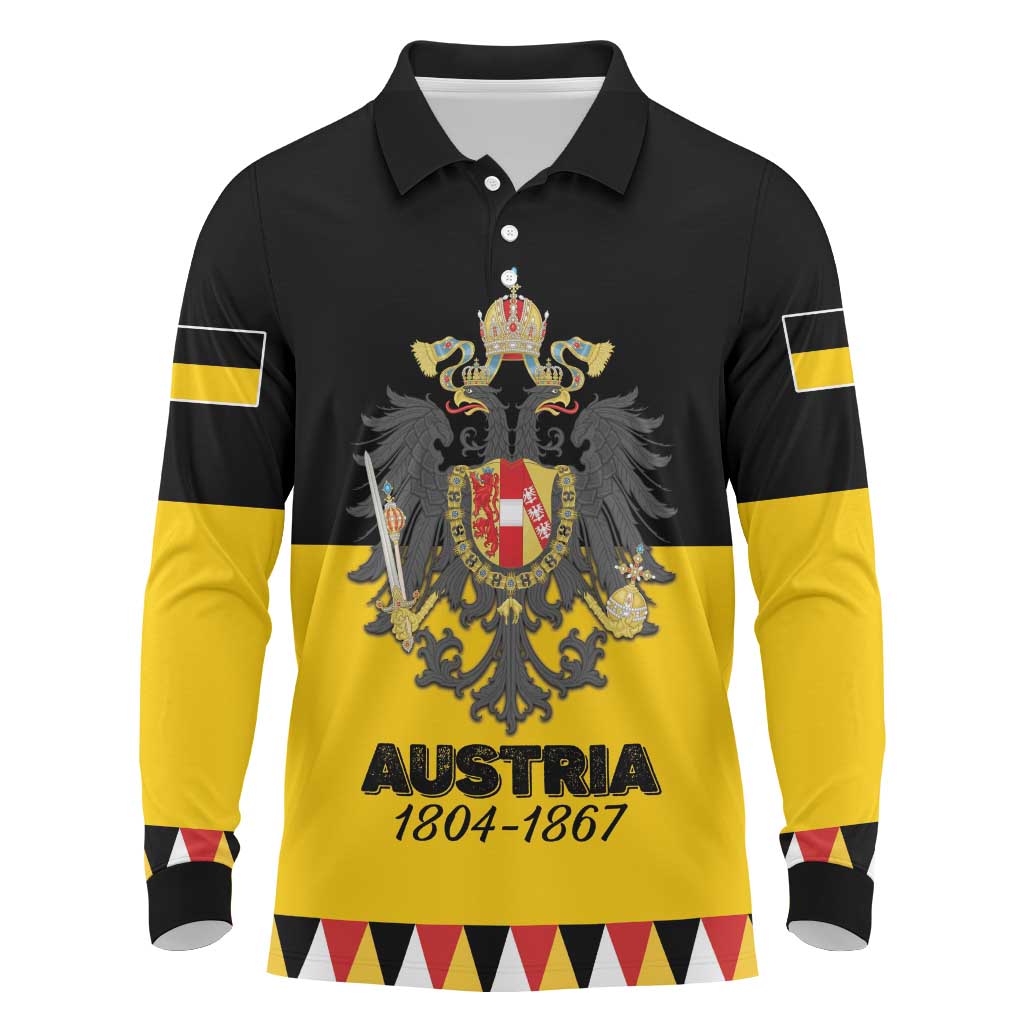 Austrian Empire 1804–1867 Long Sleeve Polo Shirt Flag Style