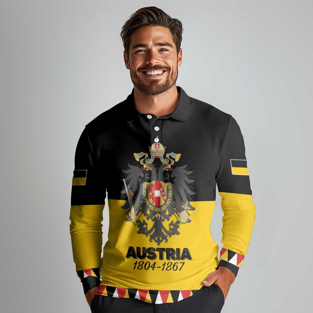 Austrian Empire 1804–1867 Long Sleeve Polo Shirt Flag Style