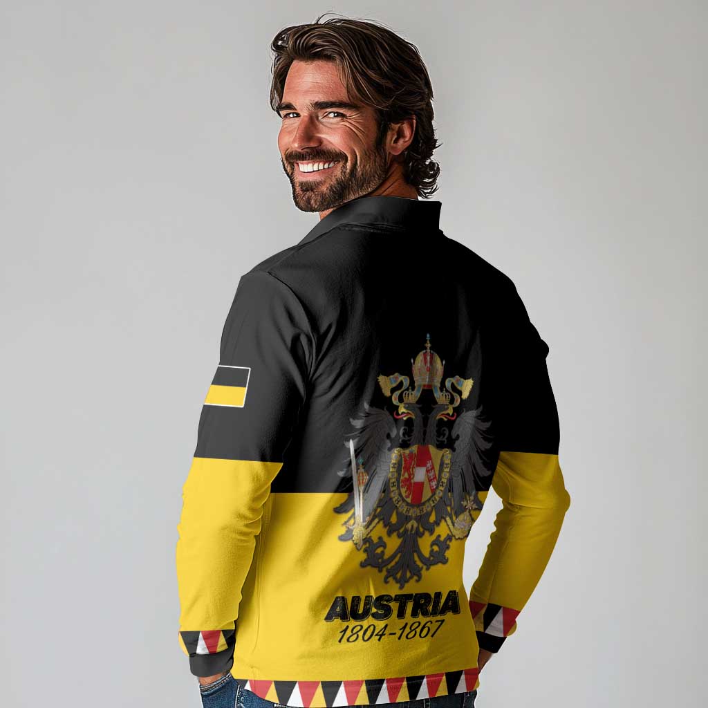 Austrian Empire 1804–1867 Long Sleeve Polo Shirt Flag Style