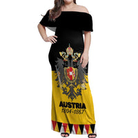 Austrian Empire 1804–1867 Off Shoulder Maxi Dress Flag Style