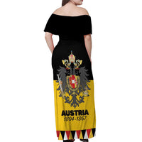 Austrian Empire 1804–1867 Off Shoulder Maxi Dress Flag Style