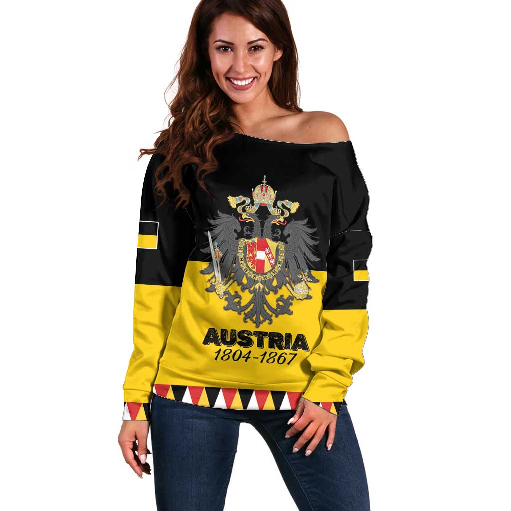 Austrian Empire 1804–1867 Off Shoulder Sweater Flag Style