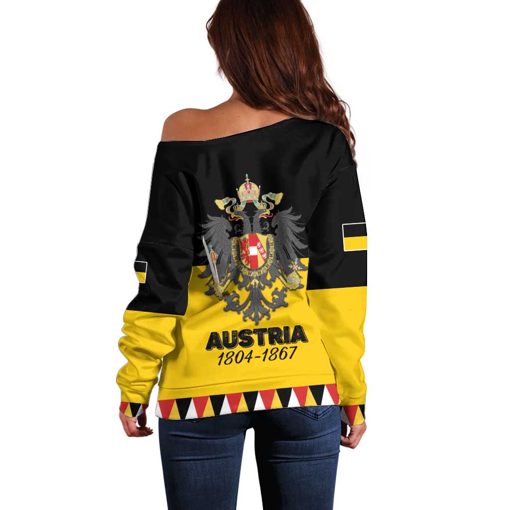 Austrian Empire 1804–1867 Off Shoulder Sweater Flag Style