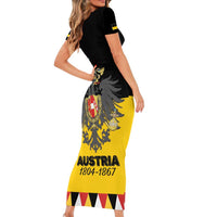 Austrian Empire 1804–1867 Short Sleeve Bodycon Dress Flag Style