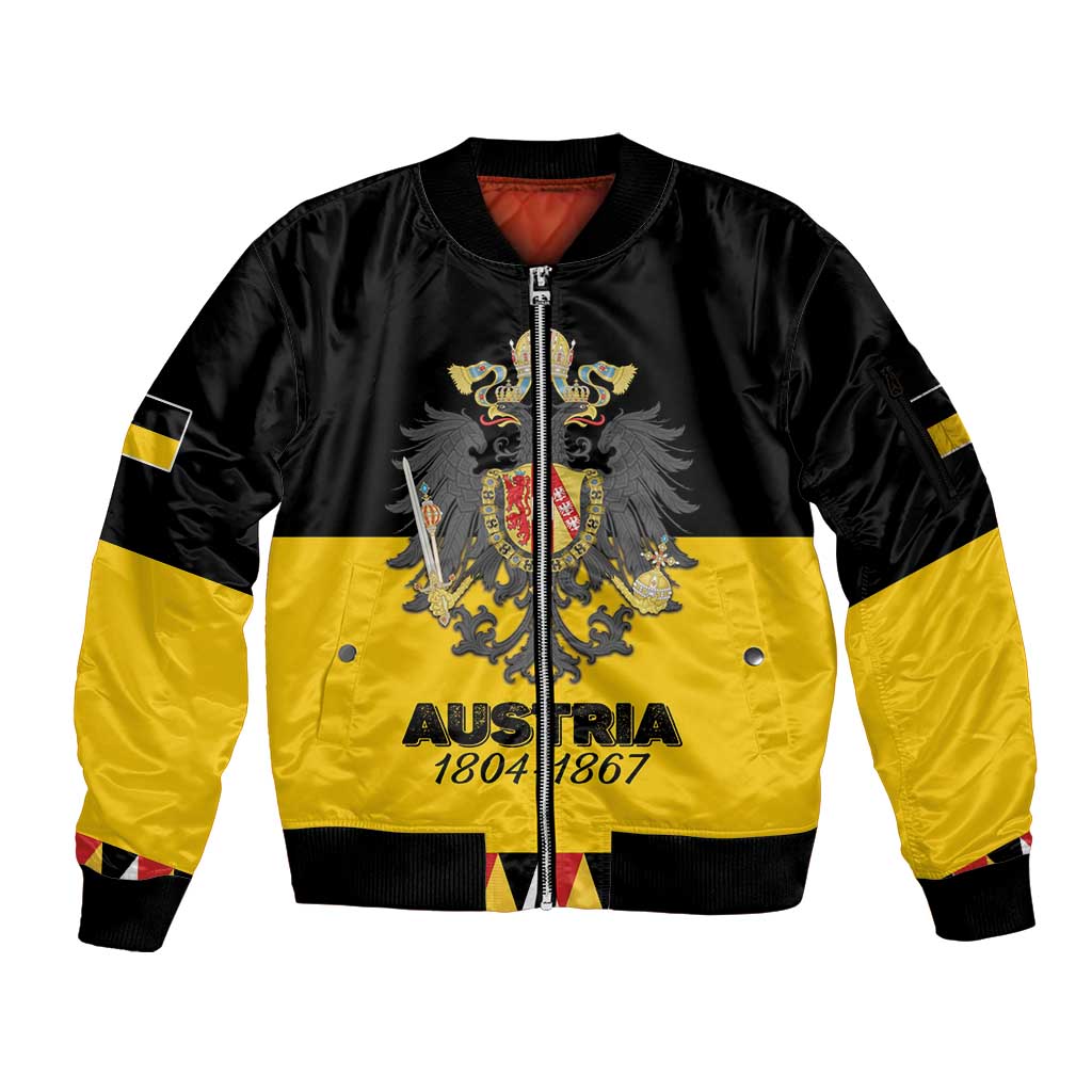Austrian Empire 1804–1867 Sleeve Zip Bomber Jacket Flag Style