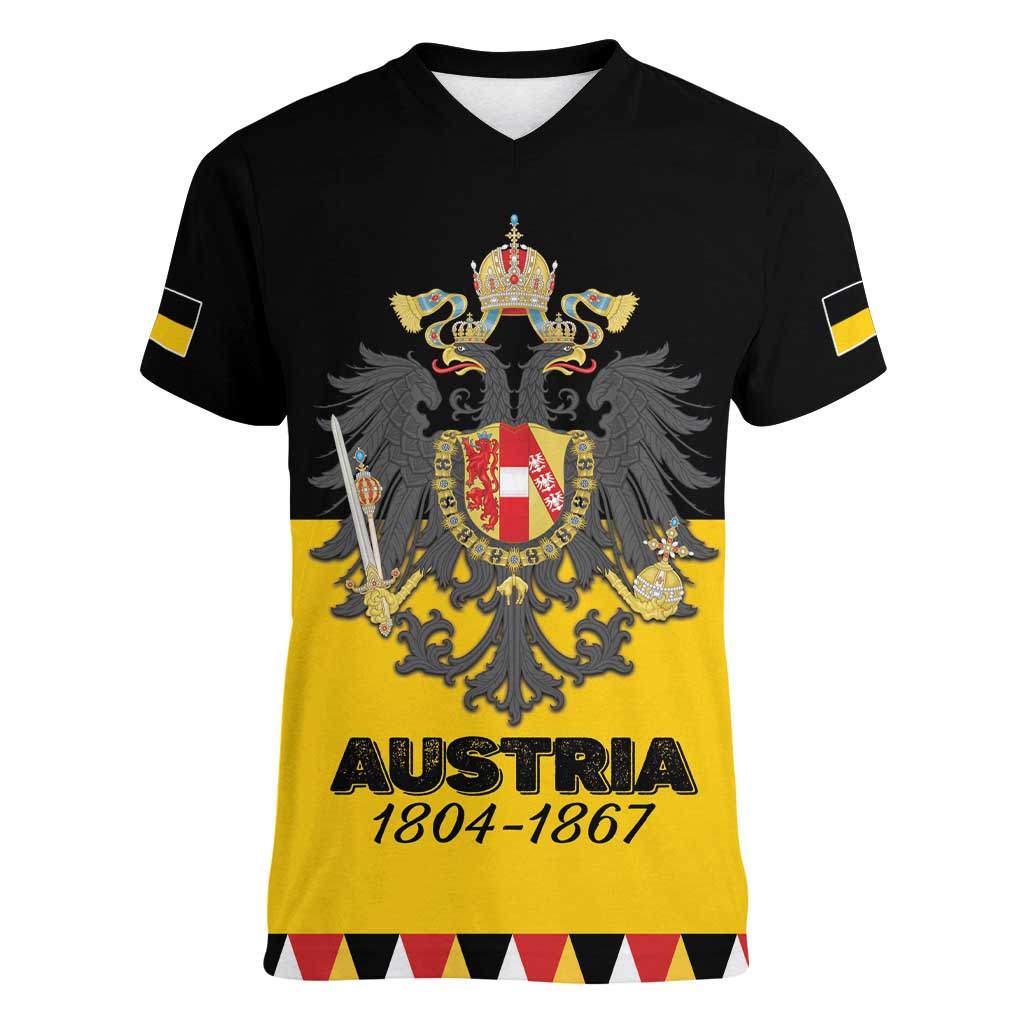 Austrian Empire 1804–1867 Women V-Neck T-Shirt Flag Style