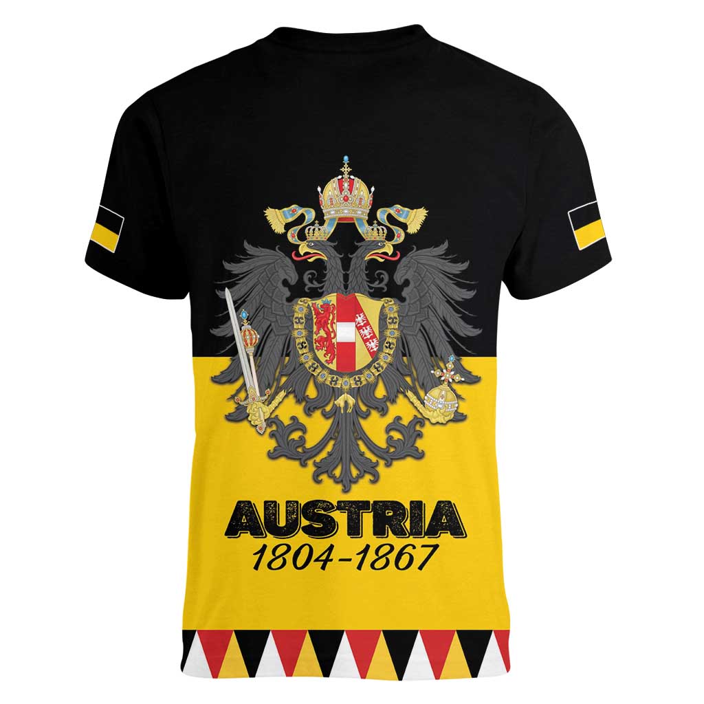 Austrian Empire 1804–1867 Women V-Neck T-Shirt Flag Style