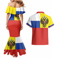 Russian Empire 1721–1917 Couples Matching Mermaid Dress and Hawaiian Shirt Flag Style
