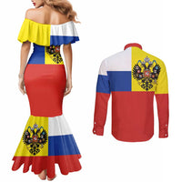 Russian Empire 1721–1917 Couples Matching Mermaid Dress and Long Sleeve Button Shirt Flag Style