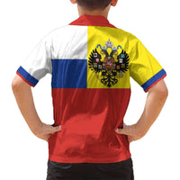 Russian Empire 1721–1917 Family Matching Long Sleeve Bodycon Dress and Hawaiian Shirt Flag Style