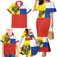 Russian Empire 1721–1917 Family Matching Mermaid Dress and Hawaiian Shirt Flag Style