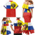 Russian Empire 1721–1917 Family Matching Mermaid Dress and Hawaiian Shirt Flag Style