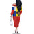 Russian Empire 1721–1917 Family Matching Off The Shoulder Long Sleeve Dress and Hawaiian Shirt Flag Style