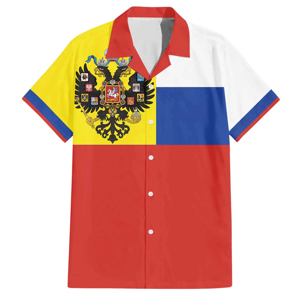 Russian Empire 1721–1917 Family Matching Off Shoulder Maxi Dress and Hawaiian Shirt Flag Style