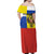 Russian Empire 1721–1917 Family Matching Off Shoulder Maxi Dress and Hawaiian Shirt Flag Style