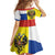 Russian Empire 1721–1917 Family Matching Off Shoulder Short Dress and Hawaiian Shirt Flag Style