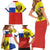 Russian Empire 1721–1917 Family Matching Short Sleeve Bodycon Dress and Hawaiian Shirt Flag Style