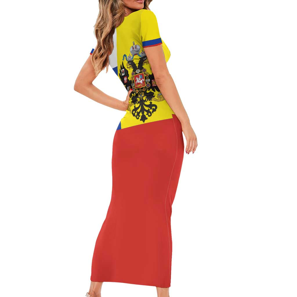Russian Empire 1721–1917 Family Matching Short Sleeve Bodycon Dress and Hawaiian Shirt Flag Style