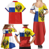 Russian Empire 1721–1917 Family Matching Summer Maxi Dress and Hawaiian Shirt Flag Style