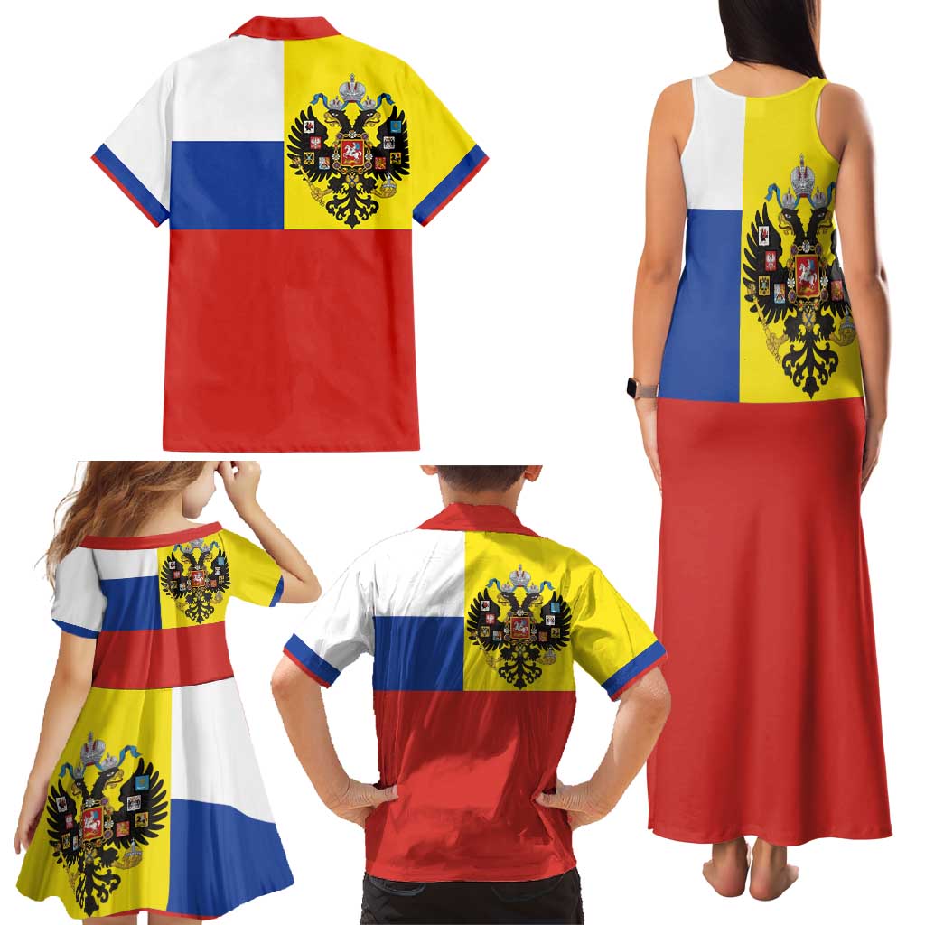 Russian Empire 1721–1917 Family Matching Tank Maxi Dress and Hawaiian Shirt Flag Style