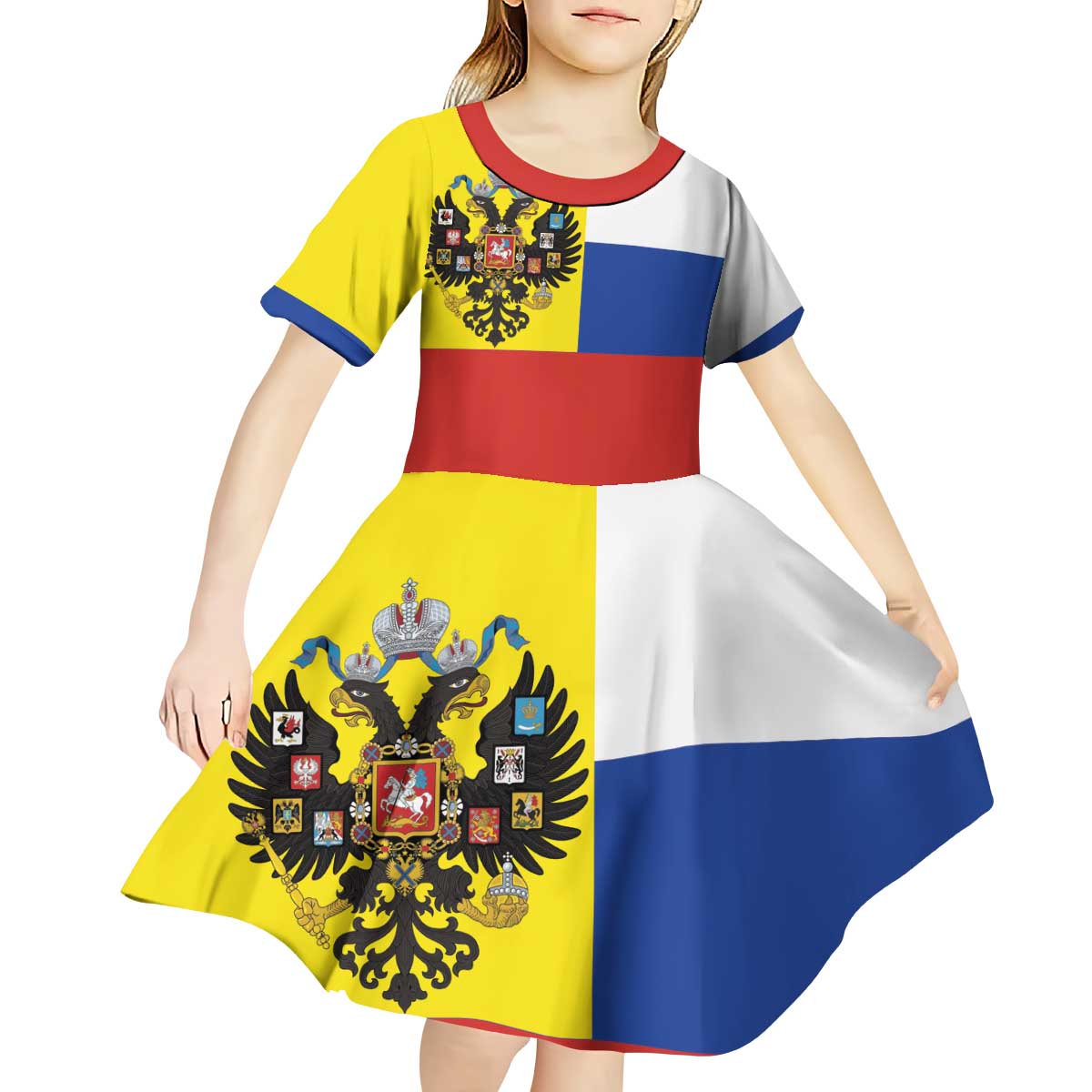 Russian Empire 1721–1917 Kid Short Sleeve Dress Flag Style