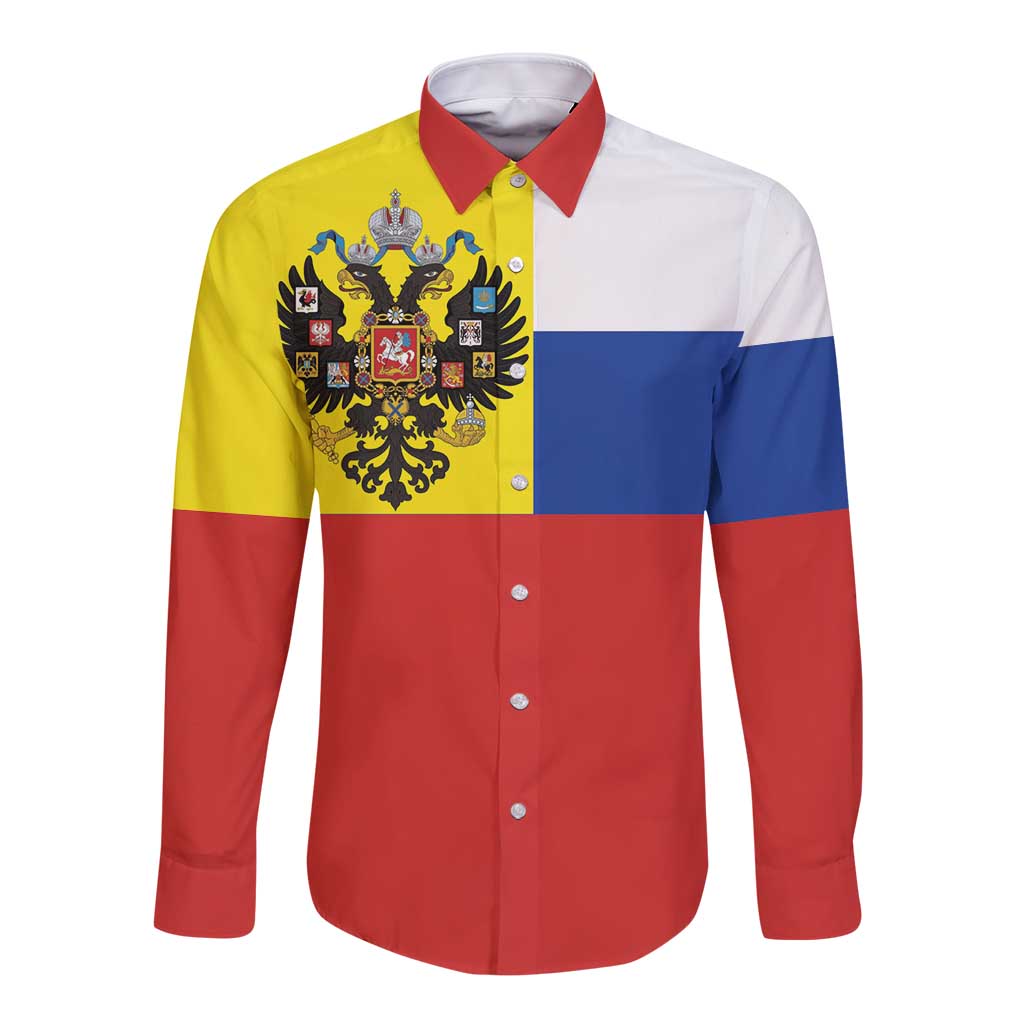 Russian Empire 1721–1917 Long Sleeve Button Shirt Flag Style