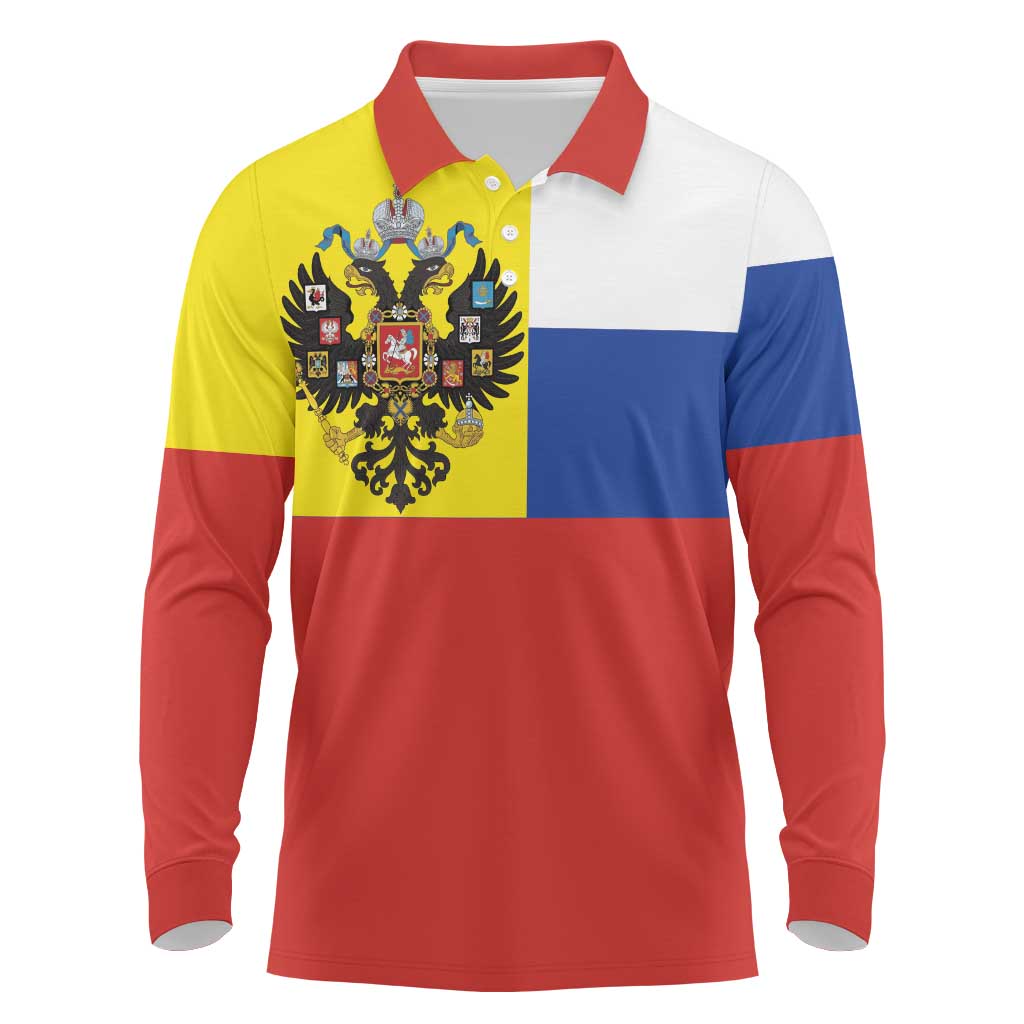 Russian Empire 1721–1917 Long Sleeve Polo Shirt Flag Style