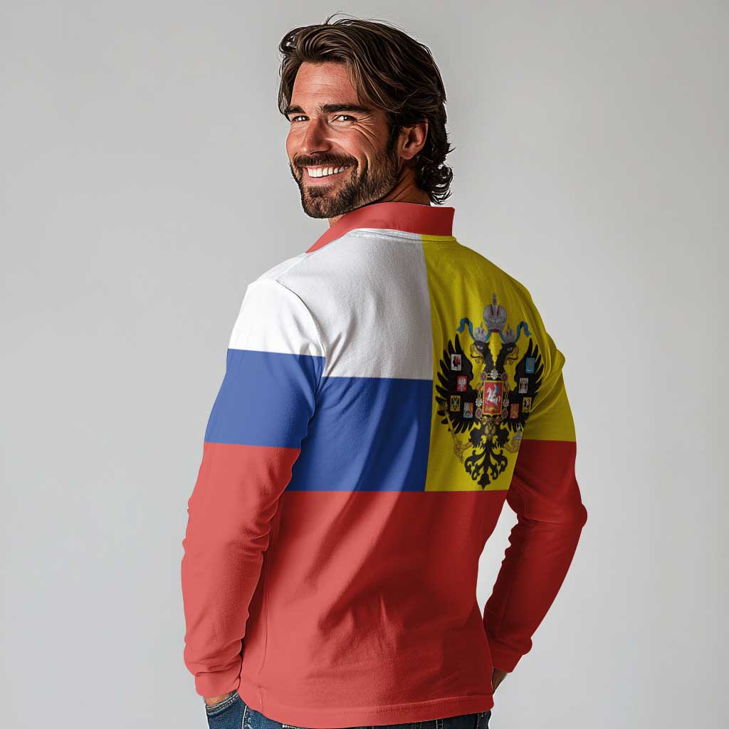 Russian Empire 1721–1917 Long Sleeve Polo Shirt Flag Style