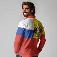 Russian Empire 1721–1917 Long Sleeve Polo Shirt Flag Style
