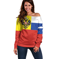 Russian Empire 1721–1917 Off Shoulder Sweater Flag Style