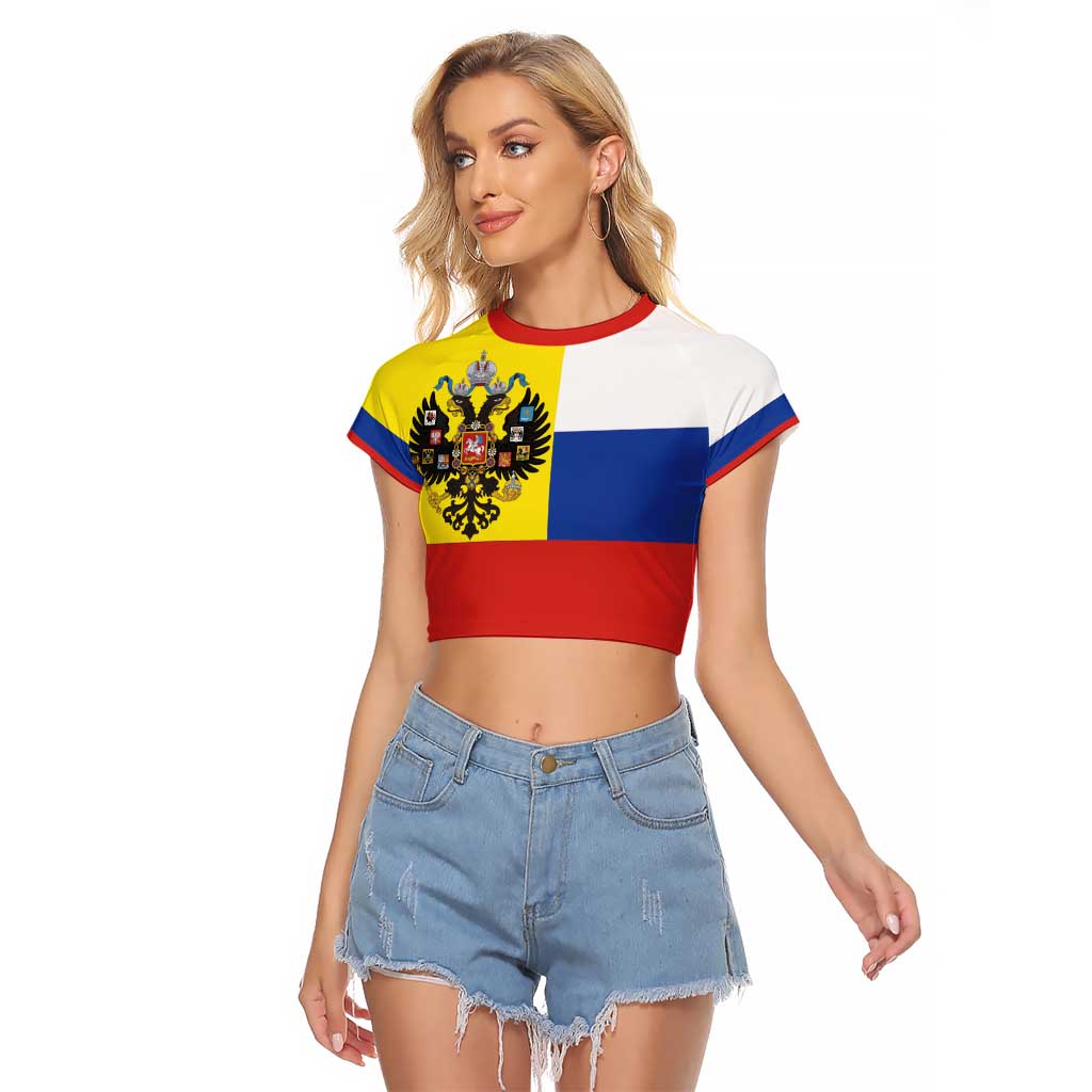 Russian Empire 1721–1917 Raglan Cropped T Shirt Flag Style