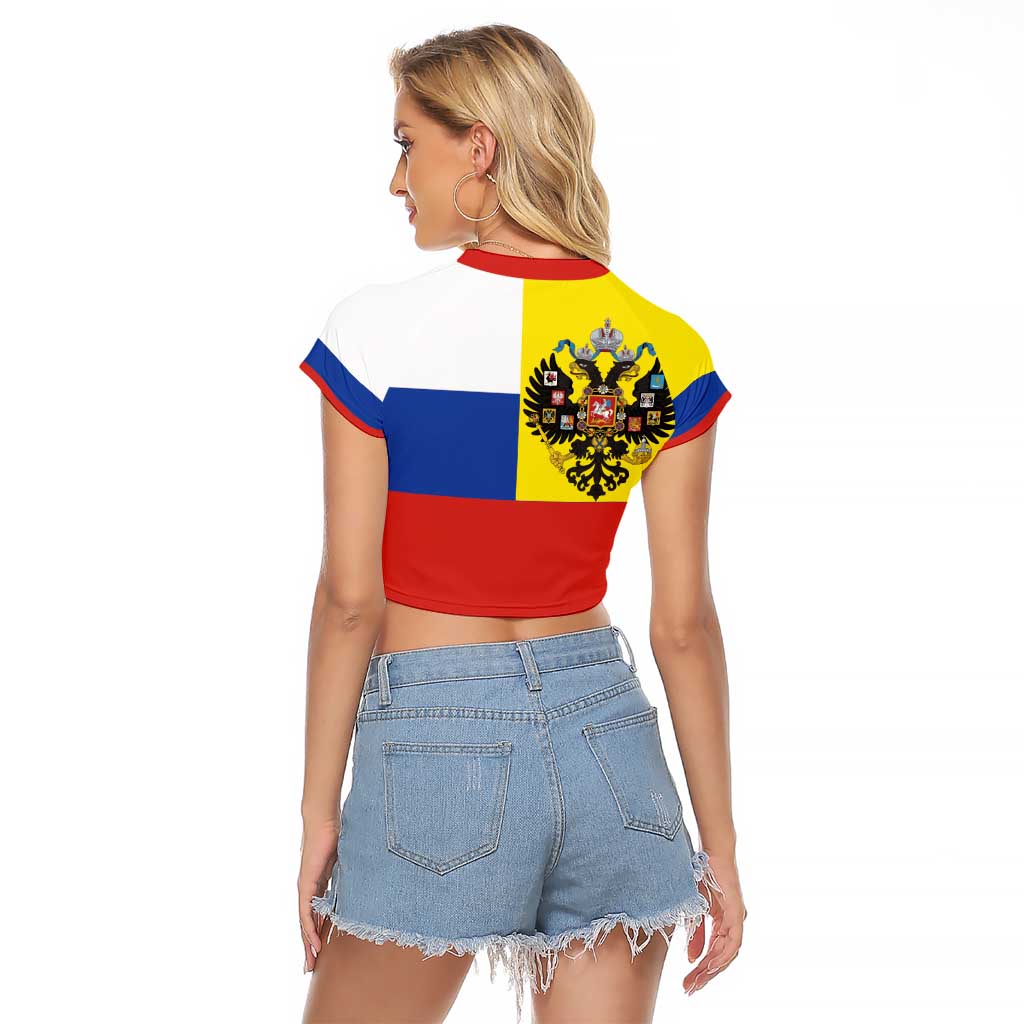 Russian Empire 1721–1917 Raglan Cropped T Shirt Flag Style