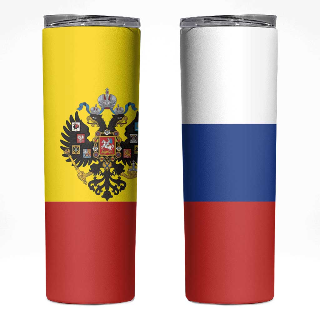 Russian Empire 1721–1917 Skinny Tumbler Flag Style