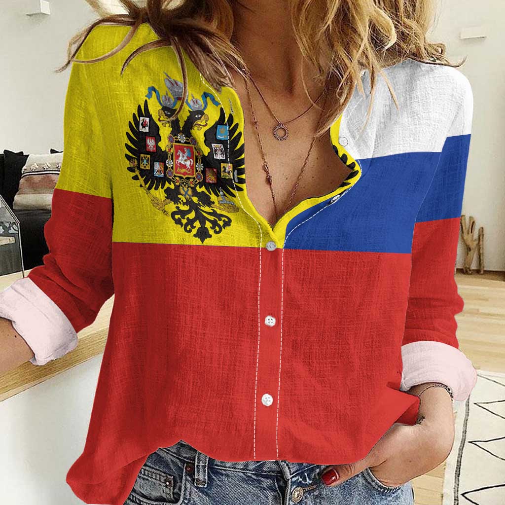Russian Empire 1721–1917 Women Casual Shirt Flag Style