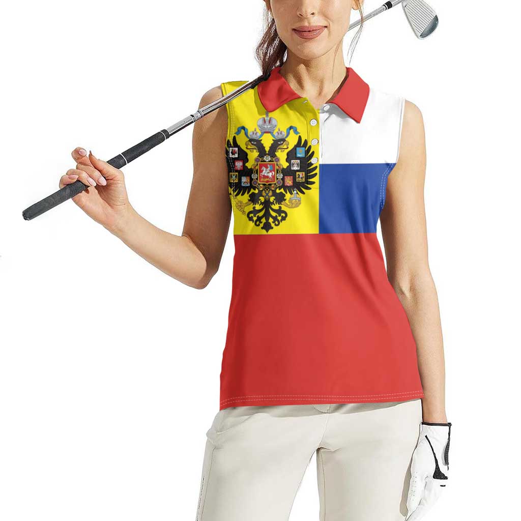Russian Empire 1721–1917 Women Sleeveless Polo Shirt Flag Style