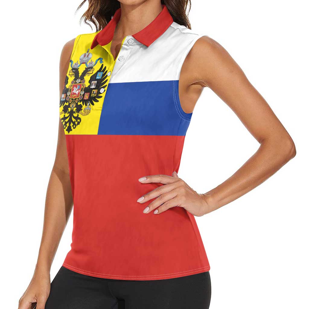 Russian Empire 1721–1917 Women Sleeveless Polo Shirt Flag Style