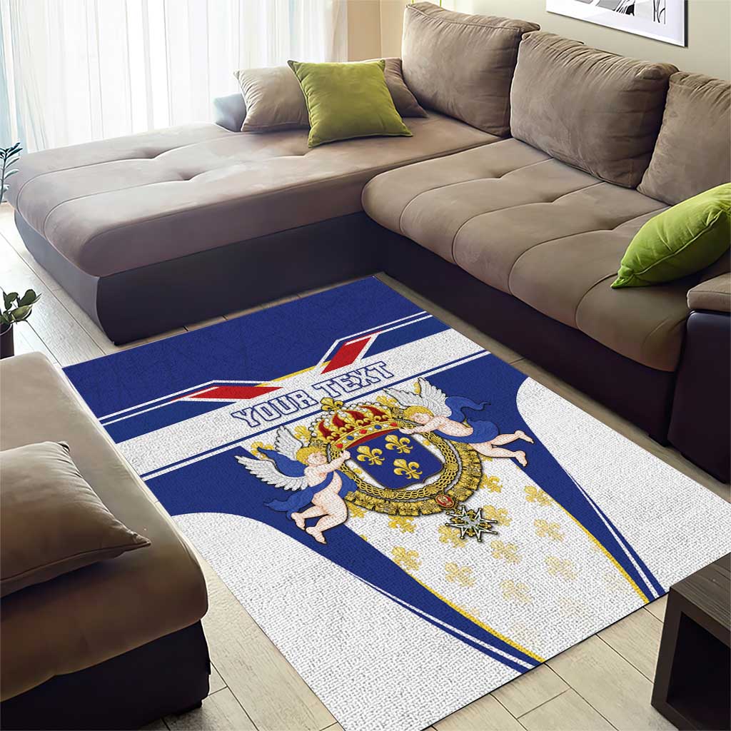 Personalized French Colonial Empire Area Rug Royal Standard of France