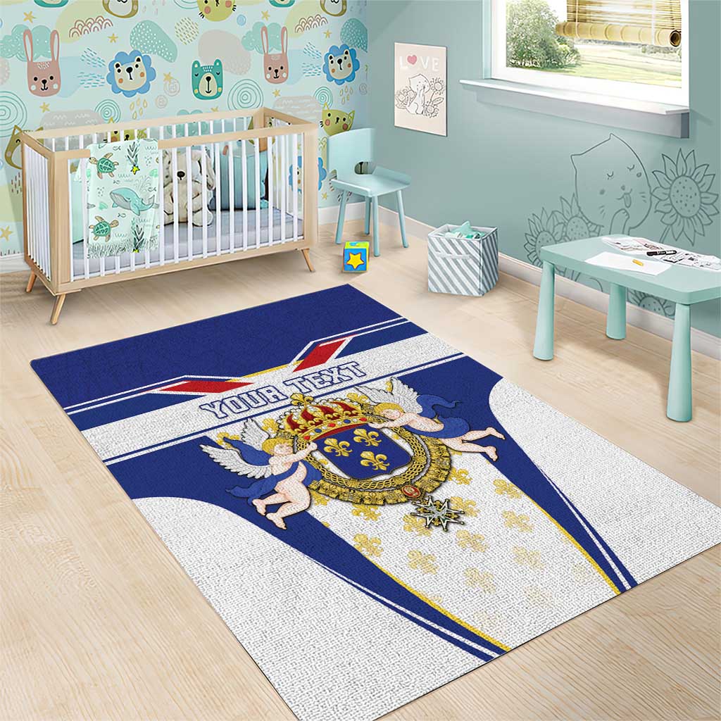 Personalized French Colonial Empire Area Rug Royal Standard of France