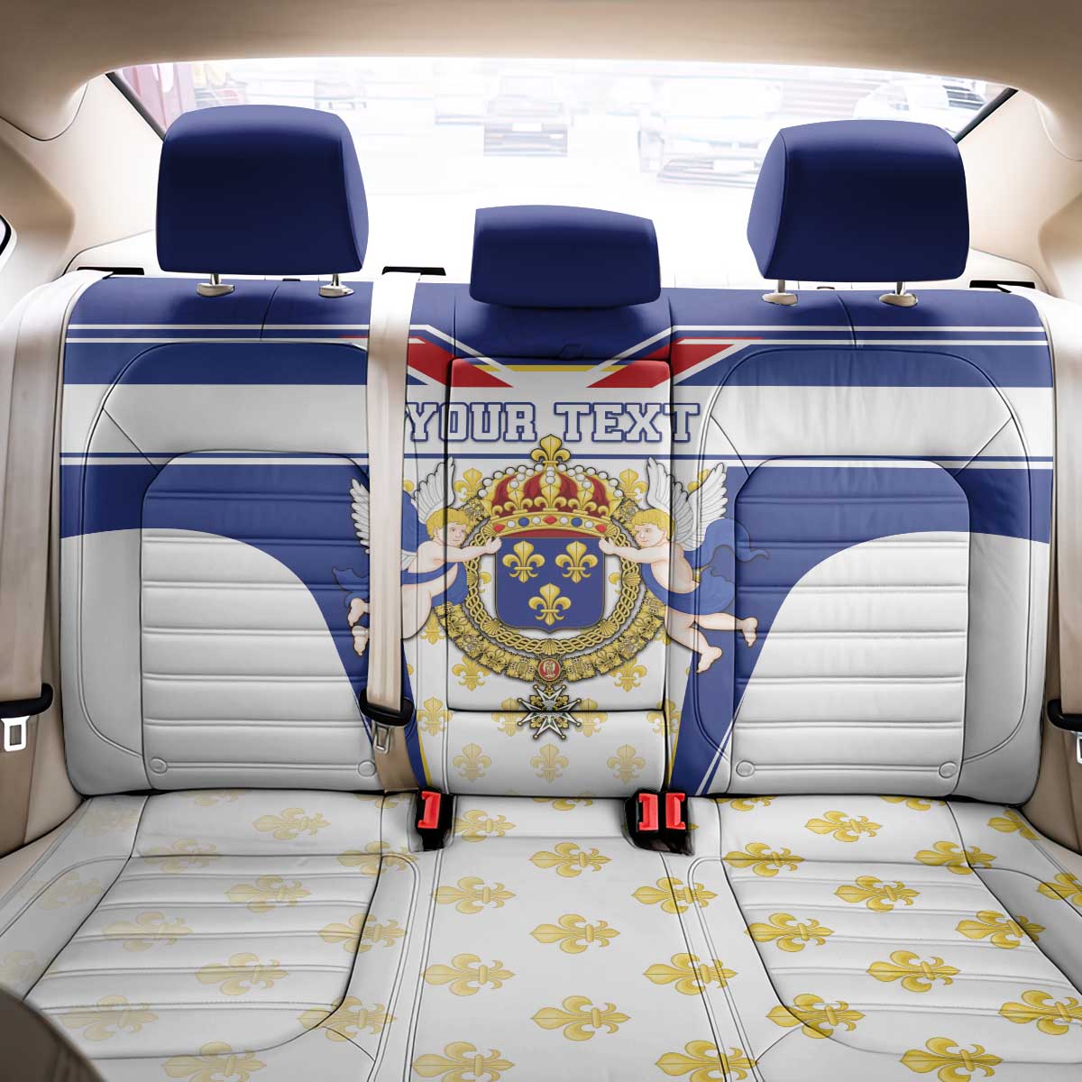 Personalized French Colonial Empire Back Car Seat Cover Royal Standard of France