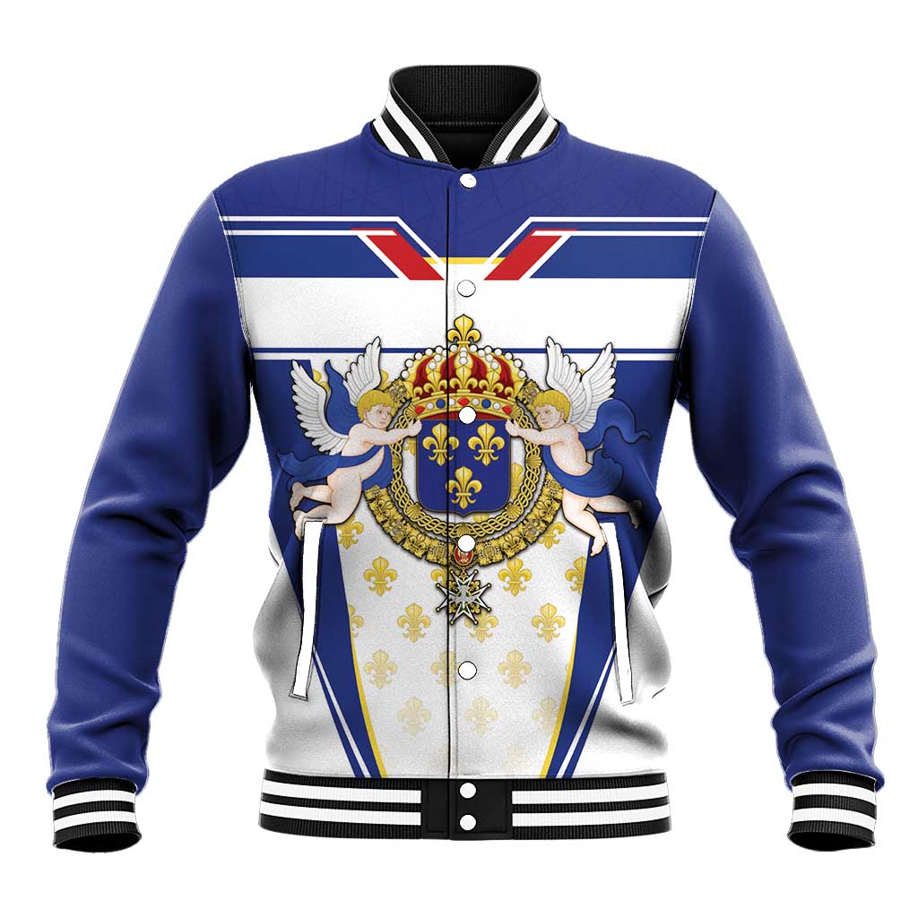 Personalized French Colonial Empire Baseball Jacket Royal Standard of France