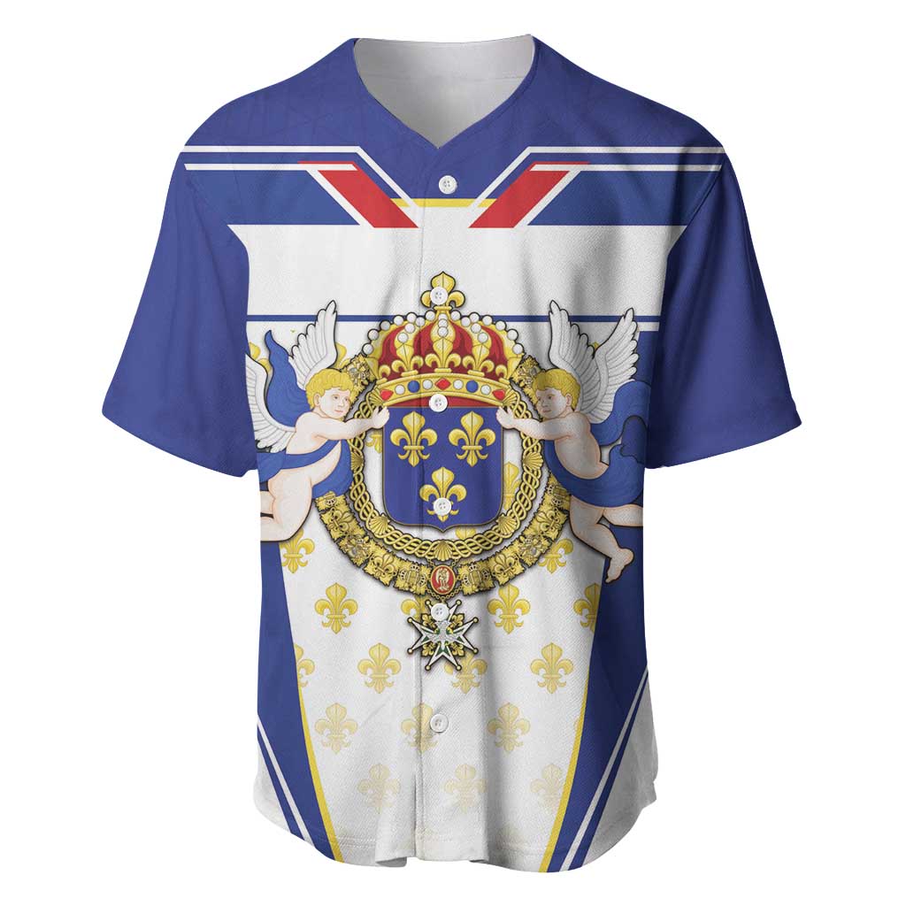 Personalized French Colonial Empire Baseball Jersey Royal Standard of France