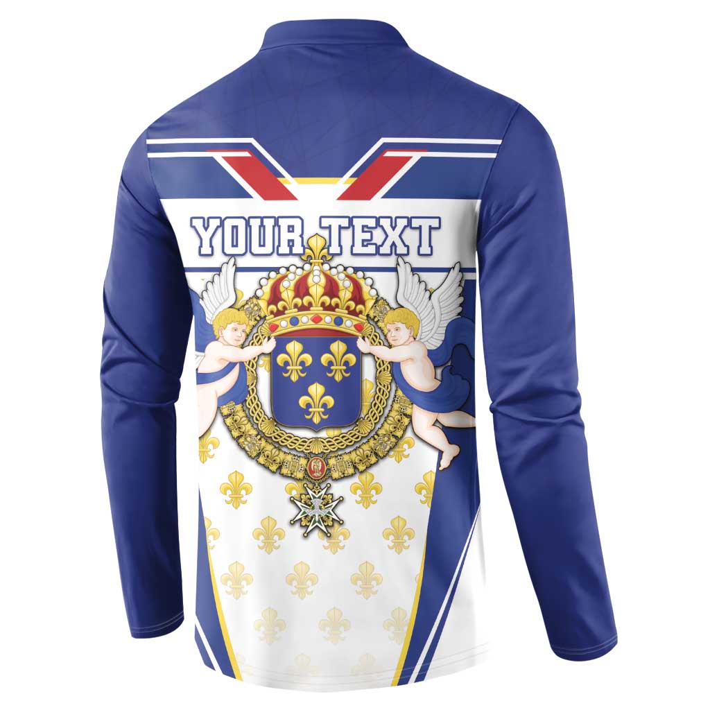 Personalized French Colonial Empire Button Sweatshirt Royal Standard of France