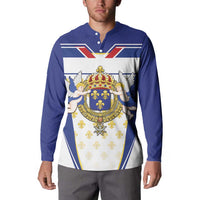 Personalized French Colonial Empire Button Sweatshirt Royal Standard of France