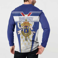 Personalized French Colonial Empire Button Sweatshirt Royal Standard of France