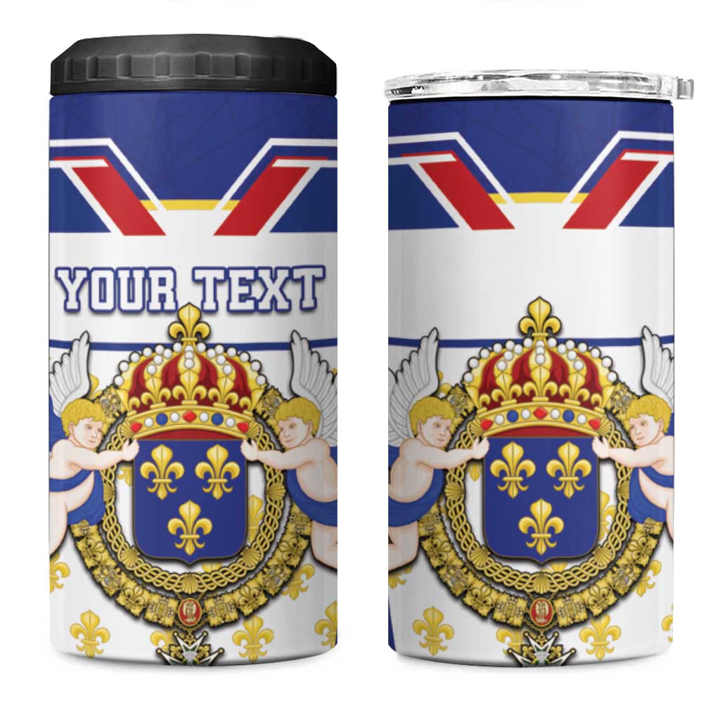 Personalized French Colonial Empire 4 in 1 Can Cooler Tumbler Royal Standard of France
