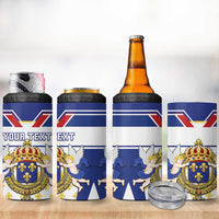 Personalized French Colonial Empire 4 in 1 Can Cooler Tumbler Royal Standard of France