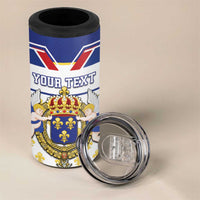 Personalized French Colonial Empire 4 in 1 Can Cooler Tumbler Royal Standard of France